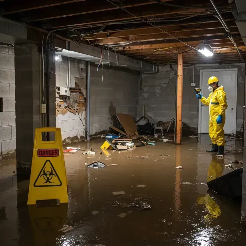 Flooded Basement Electrical Hazard in Grant County, NE Property